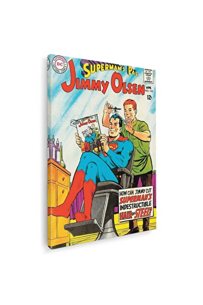 Tablou Canvas Barber Shop Tablou Superman Vintage, cod 2532