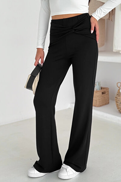 Meine Liebe Unterwäsche Wide Leg Modal Pants with Waist Detail