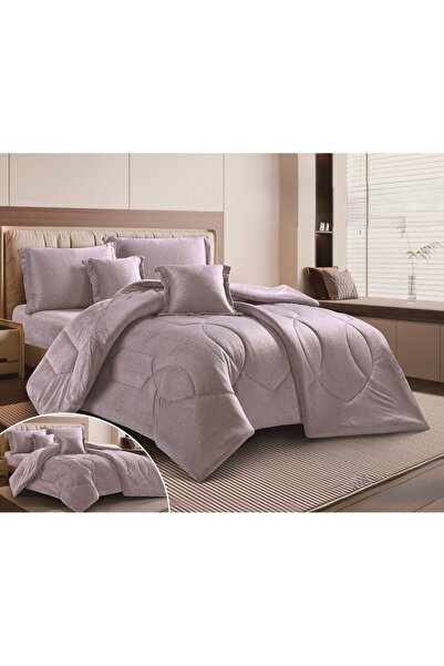 SNOOZYL Double bedspread made of soft velvet and fur with a hotel design for a luxurious hotel experience