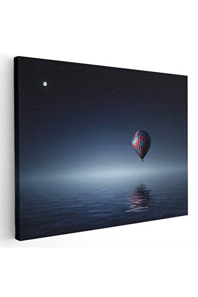 Tablou Canvas Tablou peisaj mare si balon cu aer cald, cod 4478