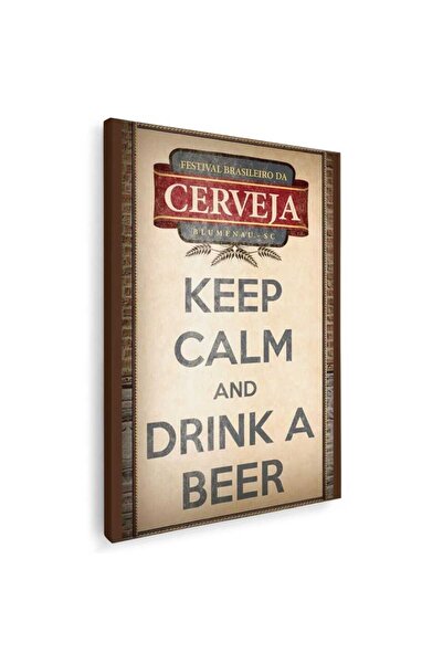Tablou Canvas Tablou Keep calm and drink a beer, cod 3956