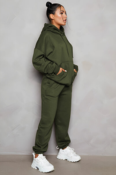 BARLİZ Women's High Waist Trend Oversize Jogger Tracksuit Set