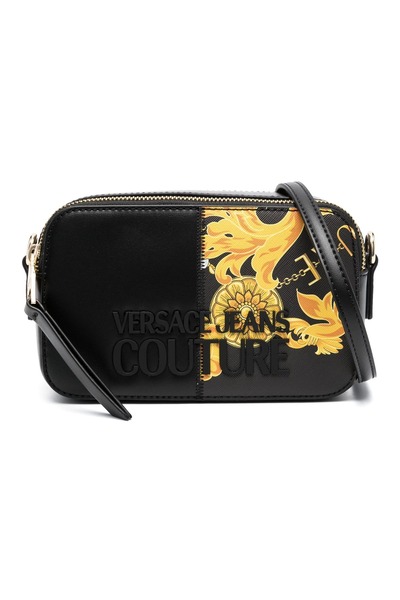 Versace Women's Patterned Crossbody Bag - Yellow Gold