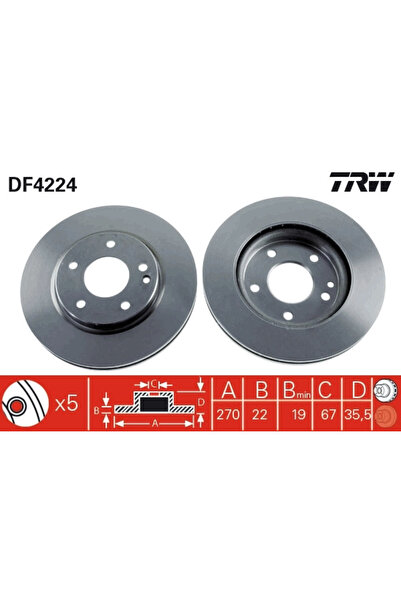 TRW Disc Frana Mercedes-Benz Vaneo