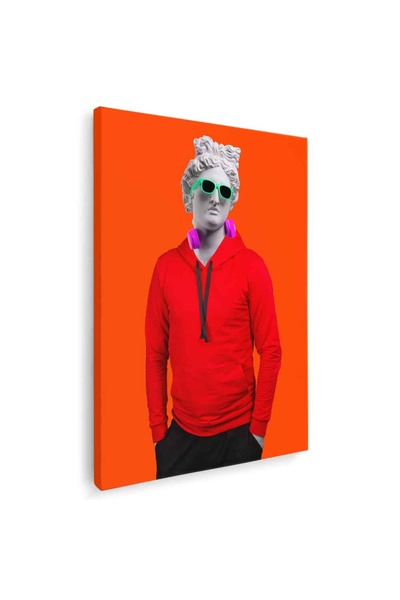 Tablou Canvas Tablou pop art statuie cu hanorac si ochelari, cod 3108