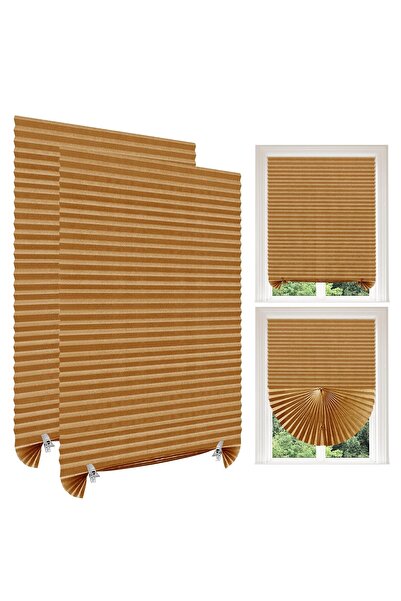 LUXER Set of 2 Self-Adhesive Pleated Blinds, Adjustable, Installation Without...
