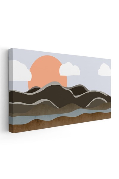 Tablou Canvas Tablou Boho minimalist peisaj maro portocaliu, cod 1764