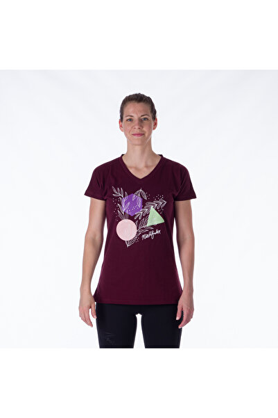 NORTHFINDER Women's T-shirt loose fit MAYME wine