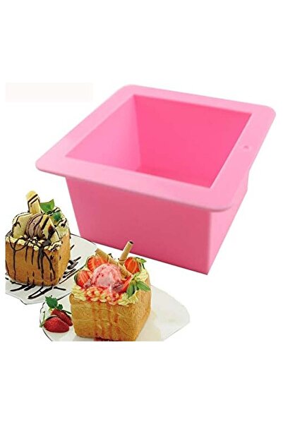 lnkoo Cube Shaped Silicone Mold Pink 9.5x9.5x6.5cm