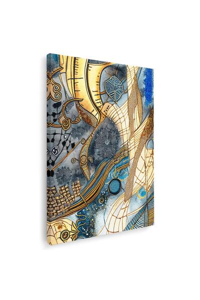 Tablou Canvas Tablou pictura forme abstracte geometrice, albastru, cod 1431