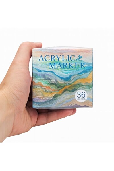 OEM Set 36 markere acrilice, culori mixte, vârf moale 1-4 mm, rezistente la a...