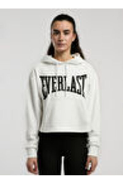 EVERLAST Hanorac alb pentru femei, croială normală cu imprimeu Swea tricou TW...