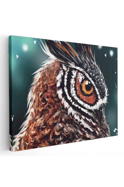 Tablou Canvas Tablou pictura portret profil bufnita, cod 5274