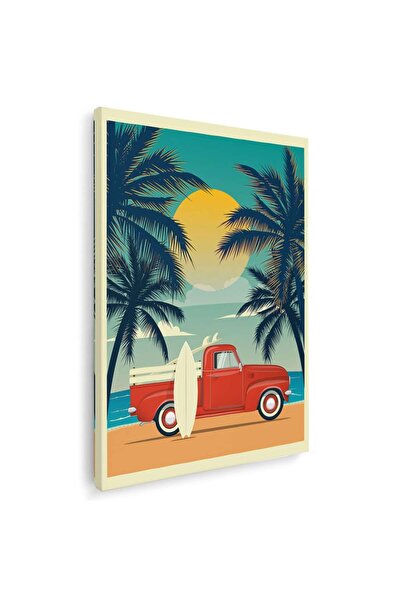 Tablou Canvas camion placa surf vintage, cod 3220