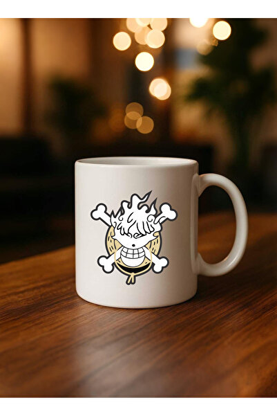 BSE كوب أنمي فاخر | مج قهوة وشاي بتصميم لوجو لوفي الناري ☕🔥 | هدية لعشّاق On...