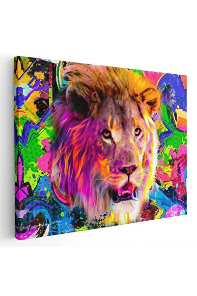 Tablou Canvas Tablou cap leu fundal abstract graffiti, cod 4999