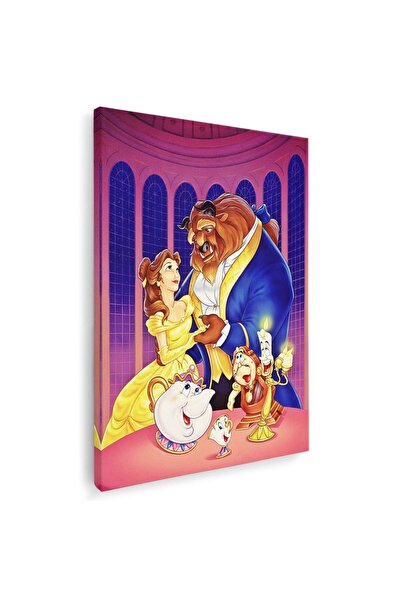 Tablou Canvas Frumoasa si Bestia desene animate, cod 4958