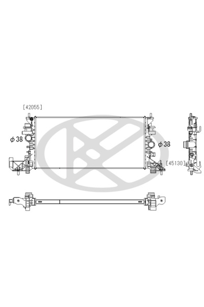 Koyorad Radiator, replacement filter set, Opel ASTRA K (B16)