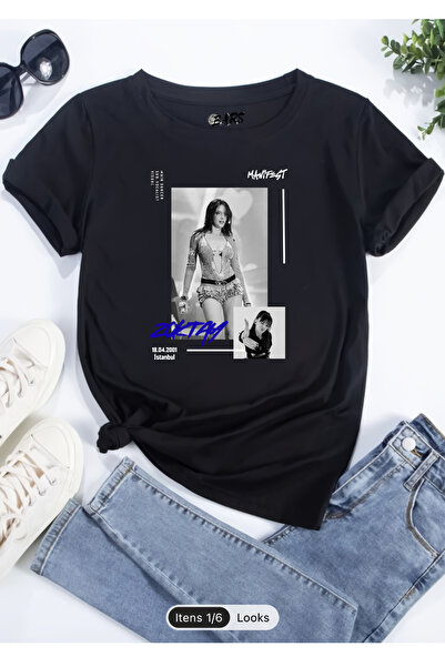 barsdepo Manifest Zoktay Baskılı Tişört, Oversize Unisex Beyaz Tişört Çocuk /...