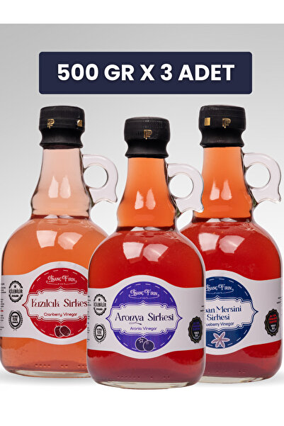 İNANÇ FIRIN Sirke Deneme Paketi – Yaban Mersini, Aronya, Kızılcık (3’lü)