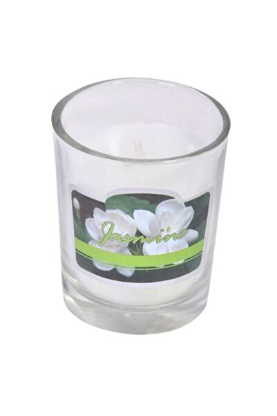 DavidaHome Lumanare parfumata in pahar, 5x7 cm, iasomie alba