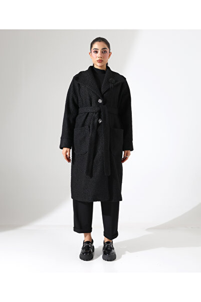 Fi'l Arz Fashion Women's Long Lamb Plus Size Coat