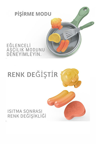 welcomein Toy Color Changing Food Frying Pan Set