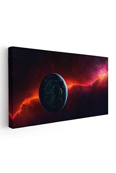 Tablou Canvas Tablou peisaj cosmic fantezie cu planete si nebuloasa, cod 5323