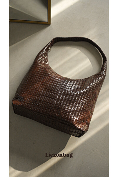 Liezonbag Zippered, Mesh-Patterned Shoulder Bag