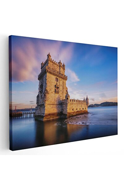 Tablou Canvas Tablou Turnul Belem, Lisabona, Portugalia, albastru, cod 1534