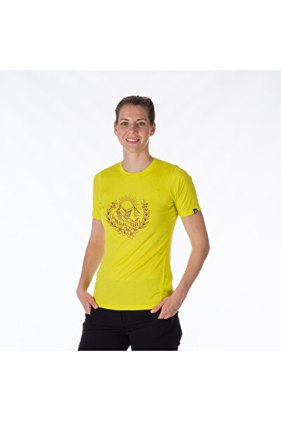 NORTHFINDER Tricou de damă confortabil, semi-croit, MILDRED, verde-lime