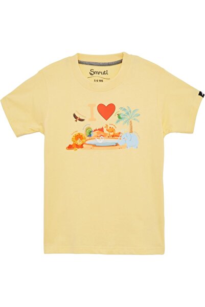 BAPS Hindu Mandir Smruti Kids Cotton Crew Neck T-Shirt, Short Sleeves with An...