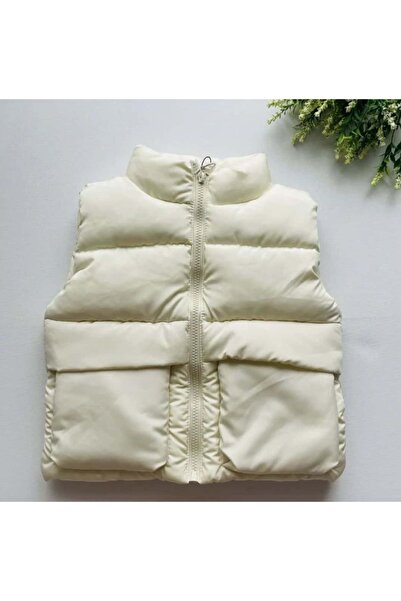 Bonny Minima Ecru Front Pocket Detailed Inflatable Vest