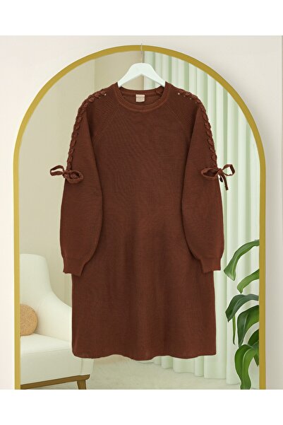 Modamorfo تونيك تريكو فضفاض بأكتاف مضفرة - لون بلاط