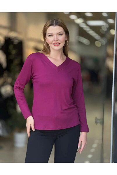 Özlemce YIRTMAÇLI BLUZ MÜRDÜM