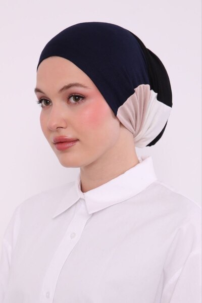 Melodi Scarf Hijab 4 Colors Seamless Front Lycra Practical Open-Ended Tube Ready-To-Wear Bonnet with 4 Different Uses