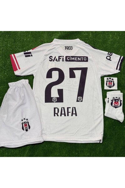 FAMİLYSTAN B.e.ş.i.k.t.a.ş./ 2026 /#RAFA SİLVA#/ 27 Deplasman Beyaz Çocuk Forması 4 Lü Set