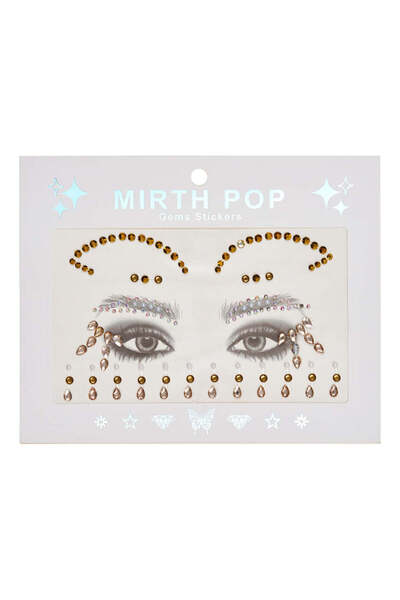 Oranjollie Rhinestone face X143 01 - multicolor, Not dangerous