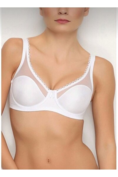 Yeni İnci Beyaz Balenli Minimizer Toparlayıcı Sütyen