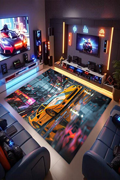Reyhani Ferrari f40 Desenli Kaymaz Taban Makinede Yıkanabilir Gaming Oyuncu G...