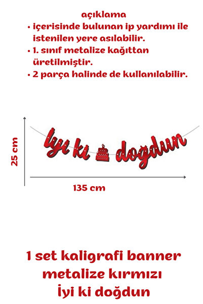 SkyPop 10-Piece Red Heart Birthday Set, Dear.