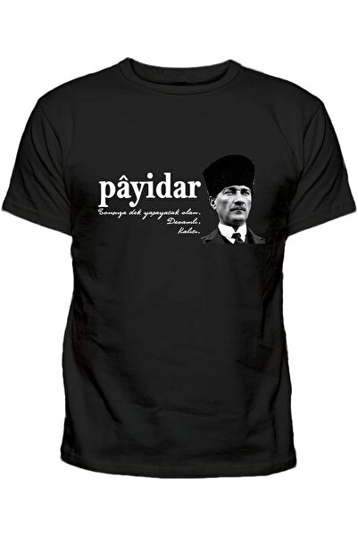 Efendioğlu Design PAYİDAR baskılı Atatürk 29 EKİM pamuklu t-shirt