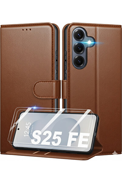 Rivor Samsung Galaxy S25 FE Kılıf Kamera Korumalı Kapaklı Kartlıklı Cüzdanlı ...