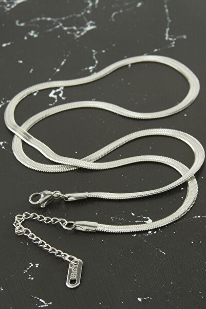 Marsilyan Thin Italian Chain Steel Necklace 55 cm