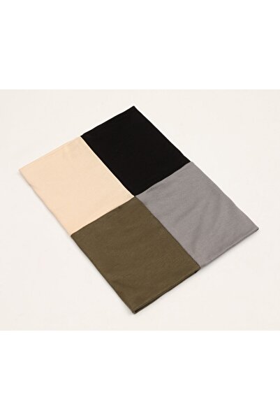 Melodi Scarf Hijab 4 Colors Seamless Front Lycra Practical Open-Ended Tube Ready-To-Wear Bonnet with 4 Different Uses