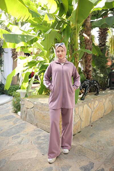 Wovi Hijab Tracksuit Set with Zipper