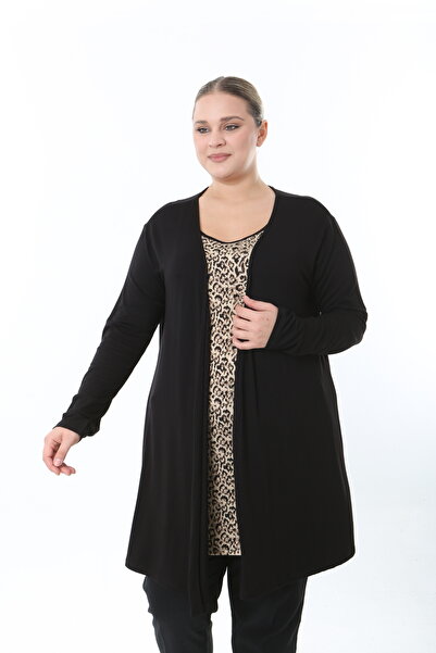 XL Modam Women's Lycra One-Piece Plus Size Tunic Cardigan