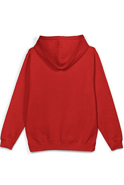 Overoz Камаро автомобил с принт, прекалено голяма качулка, червена качулка H1092