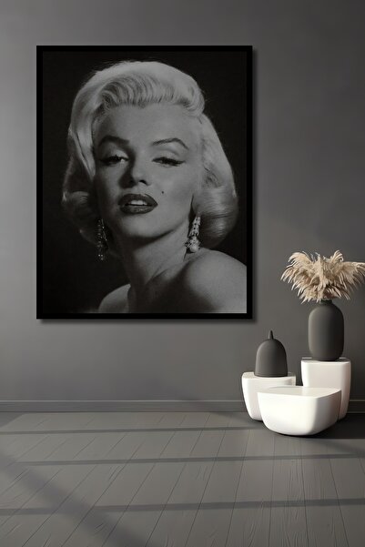 Teona Ahşap Dekoratif Ahşap Dikdörtgen Tablo Marilyn Monroe Çerçeve Görünümlü