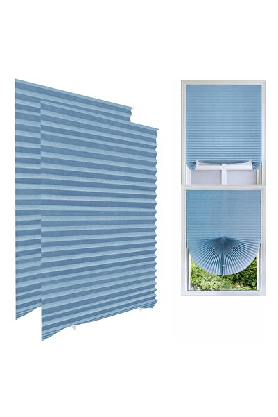 LUXER Set of 2 Self-Adhesive Pleated Blinds, Adjustable, Installation Without...